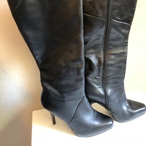 Michael Kors Zeena Leather Platform Stiletto Boots